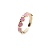 Nihaojewelry Drop Oil Heart Opening Adjustable Ring Wholesale Jewelry main image 4