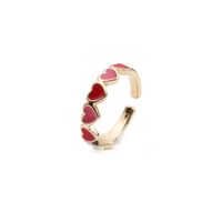 Nihaojewelry Drop Oil Heart Opening Adjustable Ring Wholesale Jewelry main image 6