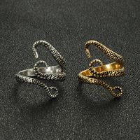 Wholesale Jewelry Punk Octopus Tentacle Stainless Steel Adjustable Ring Nihaojewelry main image 6