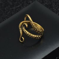 Wholesale Jewelry Punk Octopus Tentacle Stainless Steel Adjustable Ring Nihaojewelry main image 5