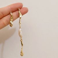 Nihaojewelry Wholesale Jewelry Natural Pearl Long Tassel Earrings Irregular Necklace main image 1