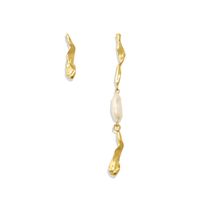 Nihaojewelry Wholesale Jewelry Natural Pearl Long Tassel Earrings Irregular Necklace main image 6