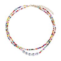 Wholesale Jewelry Letters Colorful Bead Necklace Bracelet Set Nihaojewelry sku image 13