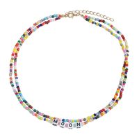 Wholesale Jewelry Letters Colorful Bead Necklace Bracelet Set Nihaojewelry sku image 15