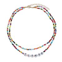 Wholesale Jewelry Letters Colorful Bead Necklace Bracelet Set Nihaojewelry sku image 14