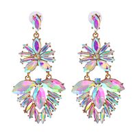 Nihaojewelry Fashion Color Diamond Alloy Geometric Earrings Wholesale Jewelry sku image 1