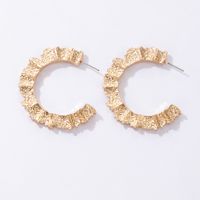Nihaojewelry Wholesale Jewelry Boho Bumpy C-shaped Alloy Earrings sku image 2