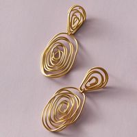 Novelty Geometric Plating Alloy Earrings sku image 1