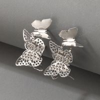 Nihaojewelry Wholesale Jewelry Fashion Hollow Butterfly Ear Buckle sku image 1
