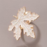 Wholesale Jewelry Simple Leaf Geometric Ring Nihaojewelry sku image 1