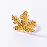 Wholesale Jewelry Simple Leaf Geometric Ring Nihaojewelry sku image 2