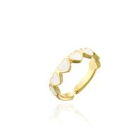 Nihaojewelry Wholesale Jewelry Copper Plated 18k Gold Dripping Heart Open Ring sku image 1