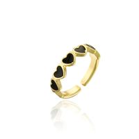 Nihaojewelry Wholesale Jewelry Copper Plated 18k Gold Dripping Heart Open Ring sku image 2