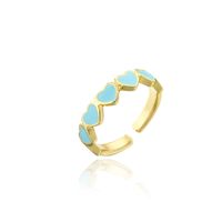 Nihaojewelry Großhandel Schmuck Verkupfert 18k Gold Tropfendes Herz Offener Ring sku image 7