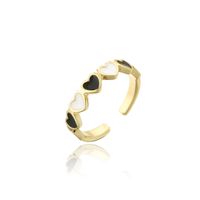 Nihaojewelry Wholesale Jewelry Copper Plated 18k Gold Dripping Heart Open Ring sku image 5