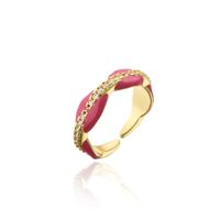 Nihaojewelry Wholesale Jewelry New Copper Inlaid Zircon Electroplating Opening Ring sku image 5