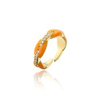 Nihaojewelry Wholesale Jewelry New Copper Inlaid Zircon Electroplating Opening Ring sku image 7