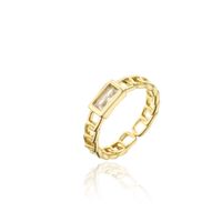Nihaojewelry Wholesale Jewelry  Fashion Simple Chain Copper Zircon Open Ring sku image 1