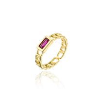 Nihaojewelry Wholesale Jewelry  Fashion Simple Chain Copper Zircon Open Ring sku image 2