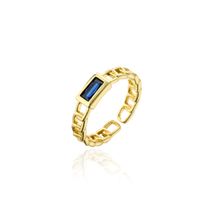Nihaojewelry Wholesale Jewelry  Fashion Simple Chain Copper Zircon Open Ring sku image 3