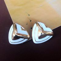 Nihaojewelry Vintage Enamel Butterfly Flower Heart Gem Earrings Wholesale Jewelry sku image 10