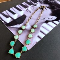Nihaojewelry Wholesale Jewelry Blue Green Resin Bead Pendant Gemstone Long Necklace sku image 1