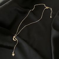 Wholesale Fashion Moon Star Pendant Short Necklace Nihaojewelry sku image 2