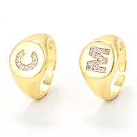 Nihaojewelry Wholesale Jewelry Fashion Micro-inlaid Zircon Circle Glossy Thick Ring sku image 1