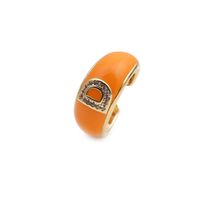 Nihaojewelry Fashion English Letters Drop Oil Micro-inlaid Zircon Adjustable Ring Wholesale Jewelry sku image 4