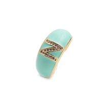 Nihaojewelry Fashion English Letters Drop Oil Micro-inlaid Zircon Adjustable Ring Wholesale Jewelry sku image 14