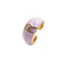 Nihaojewelry Fashion English Letters Drop Oil Micro-inlaid Zircon Adjustable Ring Wholesale Jewelry sku image 18