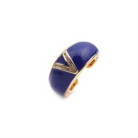 Nihaojewelry Fashion English Letters Drop Oil Micro-inlaid Zircon Adjustable Ring Wholesale Jewelry sku image 22