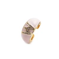 Nihaojewelry Fashion English Letters Drop Oil Micro-inlaid Zircon Adjustable Ring Wholesale Jewelry sku image 23