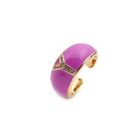 Nihaojewelry Fashion English Letters Drop Oil Micro-inlaid Zircon Adjustable Ring Wholesale Jewelry sku image 25