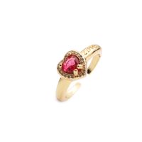 Nihaojewelry Fashion Heart-shaped Zircon Ring Wholesale Jewelry sku image 3