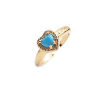 Nihaojewelry Fashion Heart-shaped Zircon Ring Wholesale Jewelry sku image 5