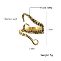 Wholesale Jewelry Punk Octopus Tentacle Stainless Steel Adjustable Ring Nihaojewelry sku image 2