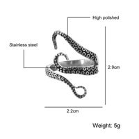 Wholesale Jewelry Punk Octopus Tentacle Stainless Steel Adjustable Ring Nihaojewelry sku image 1