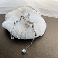 Nihaojewelry Bijoux En Gros Simples Boucles D&#39;oreilles Longues En Zircon Incrusté De Cuivre sku image 1