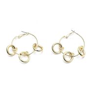 Wholesale Jewelry Retro Simple Alloy Multiple Circle Earrings Nihaojewelry sku image 1