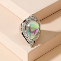 Wholesale Jewelry Simple Drop-shaped Diamond Ring Nihaojewelry main image 4