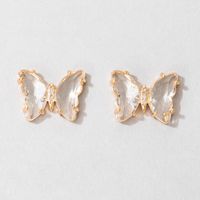 Nihaojewelry Wholesale Jewelry New Korean Transparent Acrylic Butterfly Earrings main image 3