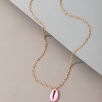 Nihaojewelry الجملة مجوهرات جديد بسيط الوردي قذيفة معلقة الترقوة سلسلة main image 5
