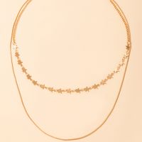 Nihaojewelry Wholesale Jewelry New Fashion Star Chain Double-layer Necklace main image 3