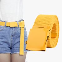 Wholesale Casual Smooth Buckle Solid Color Woven Canvas Belt Nihaojewelry main image 1