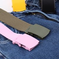 Wholesale Casual Smooth Buckle Solid Color Woven Canvas Belt Nihaojewelry main image 3