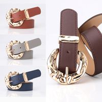 Wholesale Simple Solid Color Metal Pin Buckle Type Belt Nihaojewelry main image 1