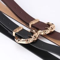 Wholesale Simple Solid Color Metal Pin Buckle Type Belt Nihaojewelry main image 5