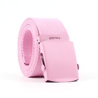 Wholesale Casual Smooth Buckle Solid Color Woven Canvas Belt Nihaojewelry sku image 2