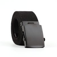 Wholesale Casual Smooth Buckle Solid Color Woven Canvas Belt Nihaojewelry sku image 3